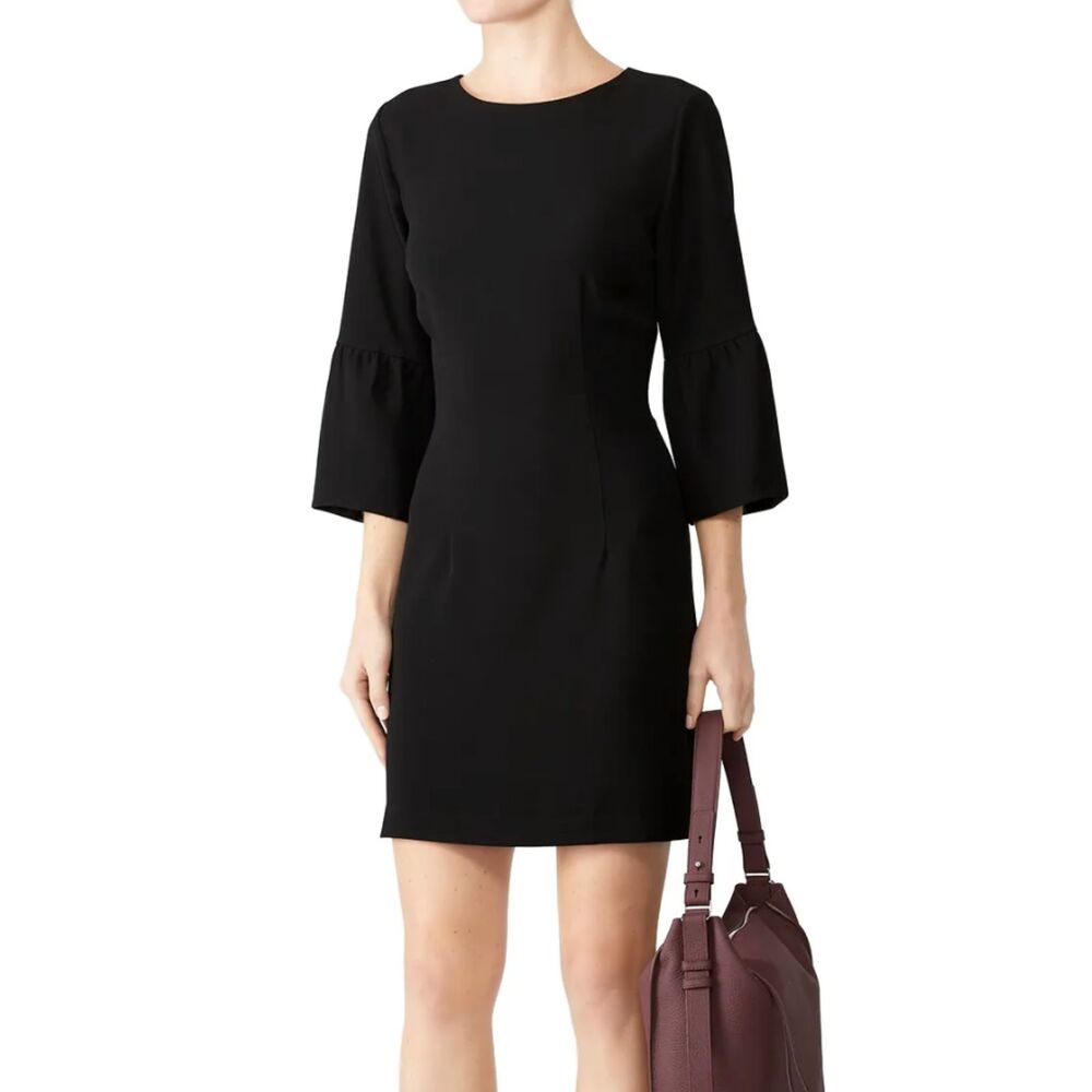 WAVERLY GREY Phoebe Bell Sleeve Mini Dress Black NWT XS